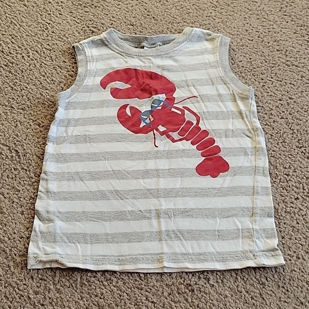 Gymboree Gray and Red Lobster Tank Top